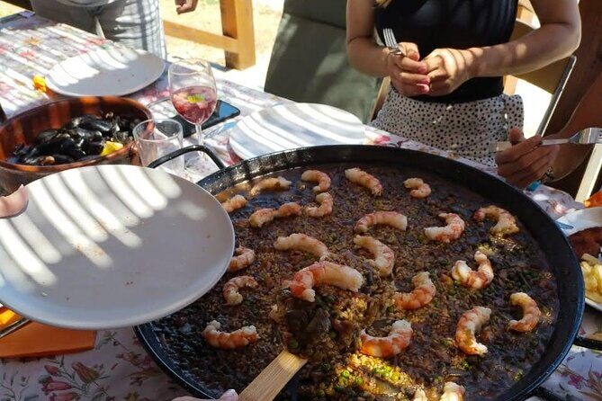 Chefcooking Paella from our Andalusian Grandmother at a Family Farm - Farm tour with the Mediterranean Sea and Sierra Bermeja as your frame