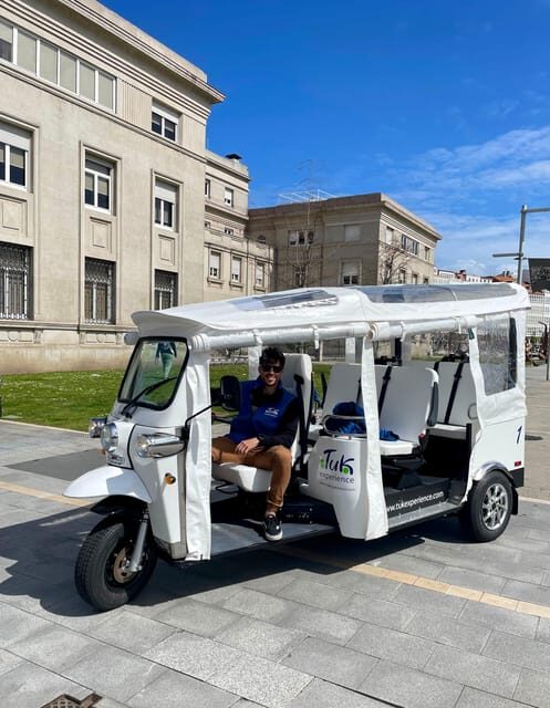 Malaga: VIP private Tuk Tuk tour - Getting on board at Muelle Dos or Cruise Terminal A